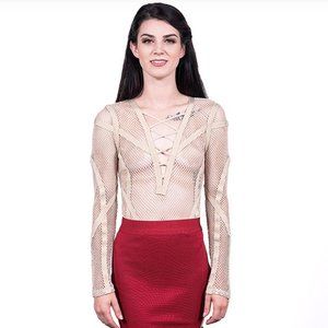 Mesh Bandage Bodysuit